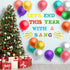 56pcs Happy New Year Chalkboard Set with 50pcs Balloons and 10 Sheets Glue Points, Let’s End This Year with A Bang Funny Paper Cut-outs School Cla...