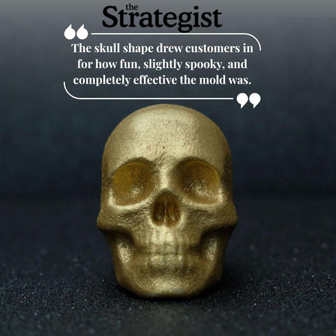 ShapedIceMolds 3D Large Skull Ice Cube Mold Tray, Round Whiskey Ice Mold with Lid for Whiskey Drinkers, Bartenders, Gift Exchanges, Home Bar Enthu...