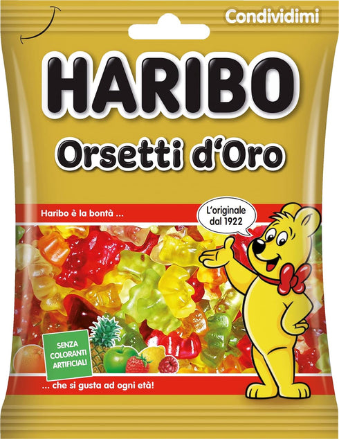 Haribo Gold Bears Gummi Candy 200 g...
