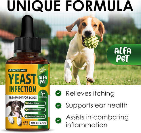 Natural Yeast Infection Treatment for Dogs • Itch Relief • Dog Allergy Relief • Inflammation Relief • Dog Ear Infection • Yeast Infection Treatmen...
