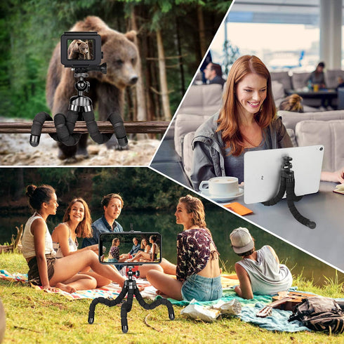 Phone Tripod, Portable Flexible Tripod for iPhone Android Cell Phone with Remote and Universal Clip, Small Tripode iPhone Stand Camera Holder for ...