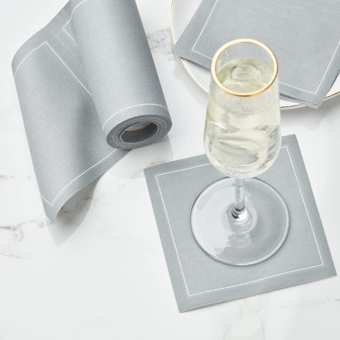 Cotton Cocktail Napkin - 4.3 x 4.3 in - 50 units per roll - Grey...