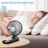 Mini Handheld Fan 2 Pack, Portable Hand Held Fan for Travel 4 Speeds, Cooling Personal Fans USB Rechargeable Battery Operated, 180° Foldable Trave...