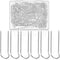MTLEE 200 Pieces Fork Pins for Quilting Sewing Double Needlecraft Blocking Stainless Steel U-pins for DIY Sewing Jewelry Craft Making, 0.91 x 0.2 ...