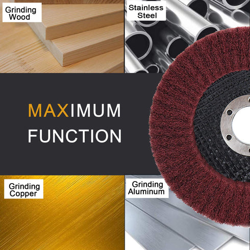 NUODUN 10Pcs 180/320 Grit Nylon Fiber Flap Disc Metal Polishing Wheel, Abrasive Buffing Grinding Discs for 4" Angle Grinder, Deburring and Rust Re...