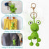 Handmade Cartoon Frog Animal Keychain, 1 Count, Green...