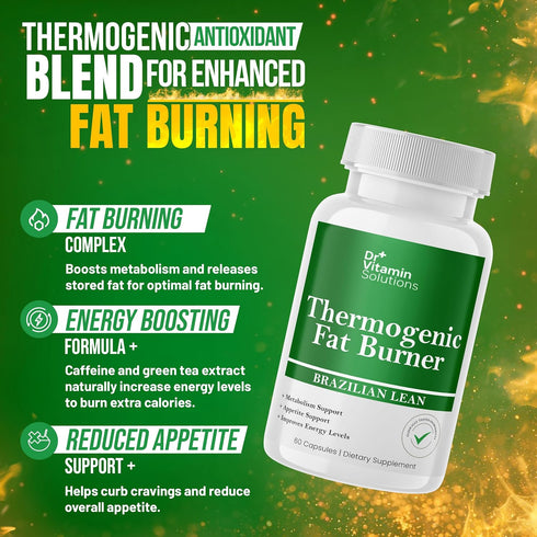 Dr Vitamin Thermogenic Fat Burner Brazilian Lean, Weight Loss Pills for Women, Waist Trimmer & Supplements for Bloating 60 Capsules...