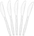PLASTICPRO Clear Plastic Knives Disposable Cutlery Utensils 50 Count...