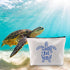 G2TUP Sea Turtle Cosmetic Bag Salty Lil’ Beach Turtle Makeup Bag Turtle Lover Gift Beach Life Gift Beach Lover Travel Pouch with Zipper (Salty Lil...