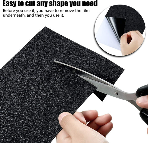 4 Pieces 5 by 7.8 Inch Cell Phone Grip Tape Rubberized Anti-Slip Safety Tape Adhesive Non-Slip Pads for Phones Gaming Cases Anti-Slip Stickers (Bl...