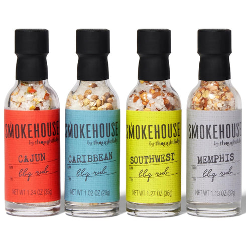 Smokehouse Gift Set by Thoughtfully, Vegan and Vegetarian Barbecue Rubs, Flavors Include Cajun, Caribbean, Memphis and Southwest, Set of 4...