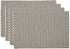 Piper Classics Farmhouse Ticking Stripe Gray Placemats w Rickrack, Set of 4 Place Mats, 12" x 18", Farmhouse Style Kitchen & Dining Decor...