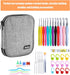 ProCase Crochet Hook Case (up to 6.5 Inches), Travel Organizer Zipper Bag for Various Crochet Hooks, Circular Knitting Needles and Other Accessori...