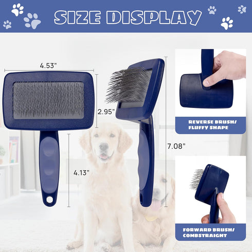 Slicker Brush for Long-haired Dog/Labradoodle Grooming Brush,Large Slicker Dog Brush for Goldendoodle Poodle Doodle,Massages Pet Skin, Removes loo...