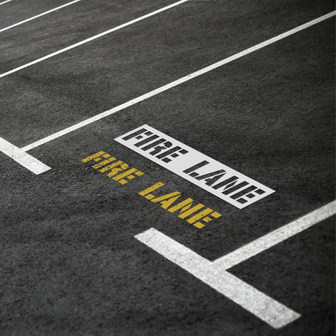 2pcs Fire Lane Stencils, 4 Inch Letter Stencils Flexible Plastic Parking Lot Paint Templates Parking Lot Stencils Fire Lane Template Traffic Curb ...