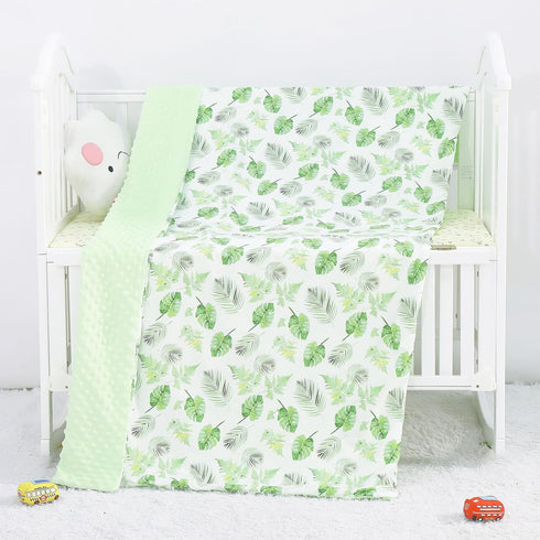 Baby Blankets for Unisex Boys Girls, Super Soft Green Leaf Blankets, Printed Bed Throws Newborn, for Toddler Baby Nursery Bed Blanket Stroller Cri...