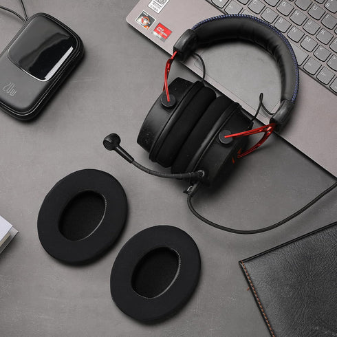 replacement cooling-gel ear pads for HyperX Cloud 1/2?Alpha,Alpha S/cloud Flight/Flight S/stinger?stinger S?stinger core/High-density, shock-absor...