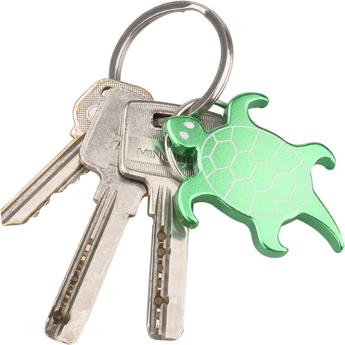 SWATOM Turtle Aluminum Alloy Bottle Opener Keychain Creative Gifts Accessories (1, Green Turtle)...