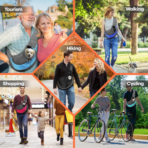 YUDODO Pet Dog Sling Carrier Breathable Mesh Travel Safe Sling Bag Carrier for Dogs Cats...