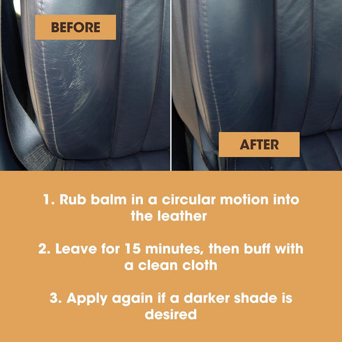 The Original Leather Recoloring Balm by Furniture Clinic - Camel Leather Dye for Furniture, Couches & Car Seats - Restore Scratched, Faded, & Dama...