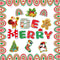 Merry Christmas Boho Rainbow Cut-Outs Be Merry Classroom Bulletin Board with Borders Set Bohemian Rainbow Cut Outs Winter Xmas Cardboard Paper Cut...