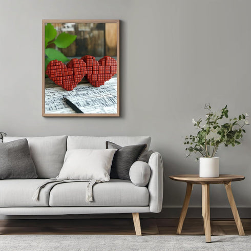 Posterizer 1 pcs-Valentine’s Day themed heart and book design -1-Romantic Art-Holiday Poster Collection-Gift for Couples boyfriend girlfriend Husb...