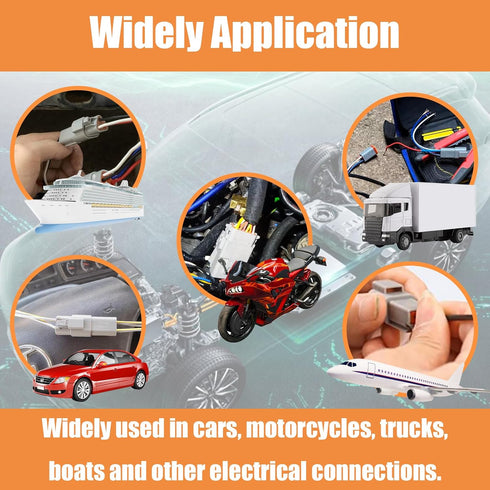 86 PCS Deutsch DT Grey 6 Pin Connectors 5 Set, Waterproof Electrical Wire Connector with Stamped Contacts and Seal Plug for Truck, Off-Road Vehicl...