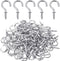 Aylifu 100pcs 3/4" Silver Metal Cup Hooks, Screw-in Hooks for Hanging Plants, Mugs, Jewellery, Decor, Organizer, Home, Shop, Office...
