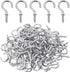 Aylifu 100pcs 3/4" Silver Metal Cup Hooks, Screw-in Hooks for Hanging Plants, Mugs, Jewellery, Decor, Organizer, Home, Shop, Office...