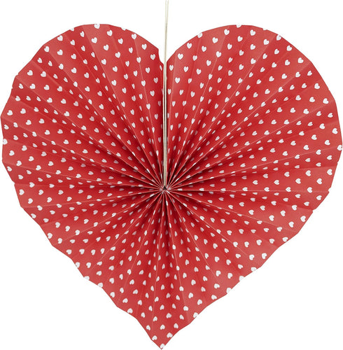 Red Heart Valentines Party Hanging Decorations Paper Fans Wedding Anniversary Bachelorette Bridal Shower Baby Shower Birthday Party Photo Backdrop...