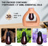 Waterless Essential Oils Diffuser Set - Portable Aroma Diffuser with 3 Refills - Cordless Aromatherapy Scent Diffusers Smart Mist USB Rechargeable...