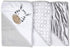 Spasilk Baby 3 Pack Soft Terry Hooded Towel Set for Newborn Boys and Girls, Grey Zebra...