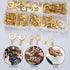 160 Pcs Copper Ring Terminals, M3/M4/M5/M6/M8/M10 Brass Wire Connectors, Open Barrel Wire Ring Cable Lugs Crimp Kit, Brass Copper Ring Crimp Cable...