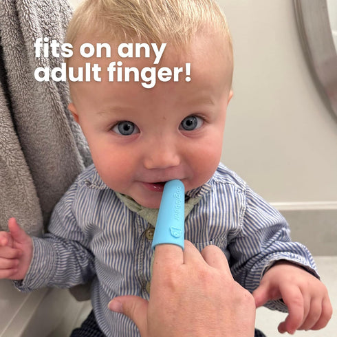 oogiebear Baby Finger Brush & Tongue Scraper - Gentle Oral Care, Soft Silicone, BPA-Free, for Infants & Toddlers...