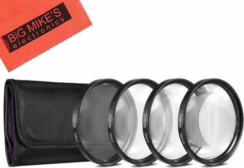 49mm Close-Up Filter Set (+1, 2, 4 and +10 Diopters) Magnification Kit for Canon EF 50mm f/1.8 STM Lens...