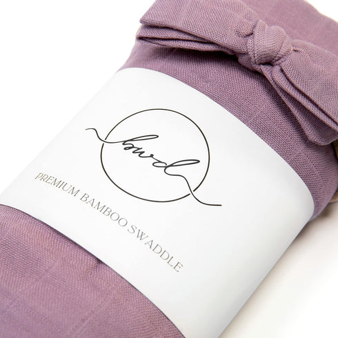 Baby Muslin Swaddle Blanket with Bow — 30% Organic Cotton & 70% Viscose Derived from Bamboo Swaddle Blankets — 47x47 Inches Premium, Soft & Breath...