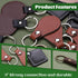 25 Pcs Leather Key Fob Kit, 5 Types PU Leather Key Fobs with Rivets and Keychain Ring, Diy Keychains Holder for Keychain Making Craft Working...