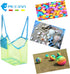 Mesh Beach Bag - Foldable Large Children's Storage Bag, Classic Mesh Toy Tote for Beach, Clothes, Towels, Shells...