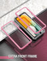 Poetic Guardian Series Case Designed for Samsung Galaxy A13 5G, Full-Body Hybrid Shockproof Bumper Cover with Built-in-Screen Protector, Pink/Clea...