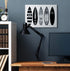 Stupell Industries Fashion Designer Surf Boards Black Silver Watercolor, Designed By Amanda Greenwood, 30 x 24, Canvas Wall Art...