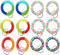 12 Pcs Wrist Coil Wrist Keychain, Colorful Stretch Wristband Key Chain for Gym, Pool, ID Badge...