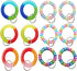 12 Pcs Wrist Coil Wrist Keychain, Colorful Stretch Wristband Key Chain for Gym, Pool, ID Badge...