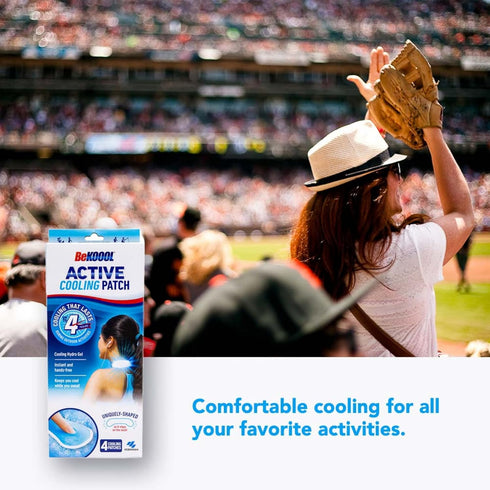BeKoool Active Cooling Patch 4 Count for Cooling Relief During mild to moderately strenuous Activities...