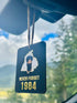 Sant Jarnail Singh Bhindranwale Car Hanging Never Forget 84 Printed Black Car Hanging Punjabi Khanda Car Hanging Sikh Car Hanging Accessory for Re...