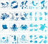 20 Pieces Sea Ocean Creatures Stencils Animal Painting Stencils Mermaid Seahorse Jellyfish Stencil Templates for DIY Crafts Scrabooking Painting o...