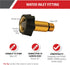 Simpson Cleaning 7110166 Water Inlet Fitting for OEM Technologies Axial Cam Pressure Washer Pumps, Gold...