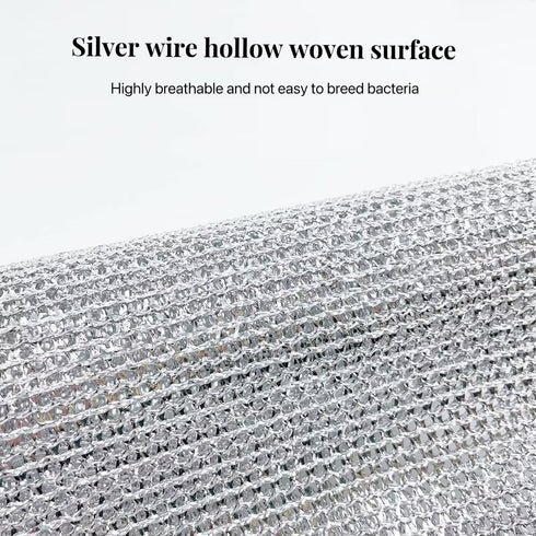 Multipurpose Wire Dishwashing Rag, 6PCS Non-Scratch Wire Dishcloth, Silver Wire Mesh Knit Cleaning Cloth for Wet and Dry, Steel Wire Dish Towel Fo...