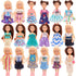 Miunana 21 PCS 5.3 Inch Girl Doll Clothes Dress Outfits and Shoes for Girl Doll Clothing with 4 Pairs of Shoes for 4-6 Inch Girl Dolls Clothes and...