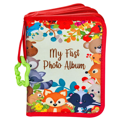 Baby Photo Album - Soft Baby Book First Year Baby Photo Book | My First Book of Photos with Woodland Animals - Baby Album Holds 4x6 Pictures for M...