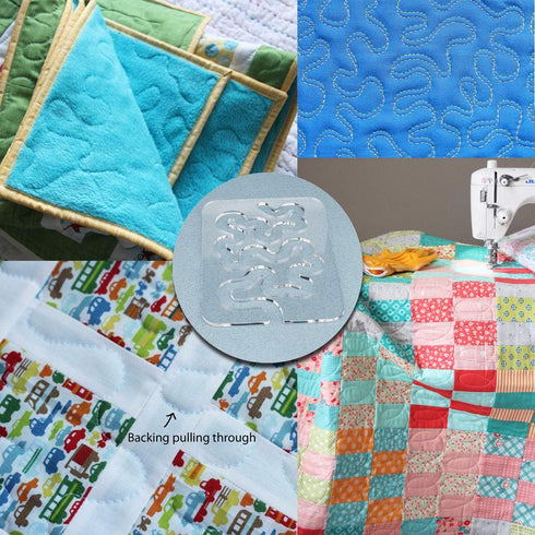 Using Quilting Templates Sewing Machine Domestic Free Motion Quilting Templates Rulers Transparent for A Simple Meander and A Great Secondary Quil...